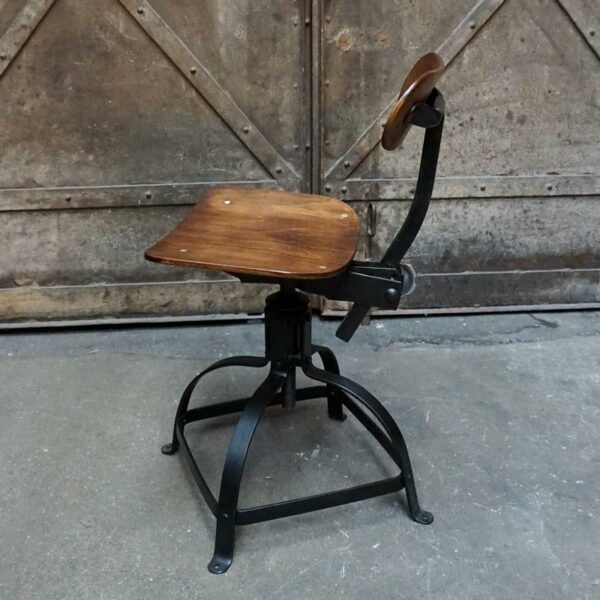 wood and metal adjustable chair