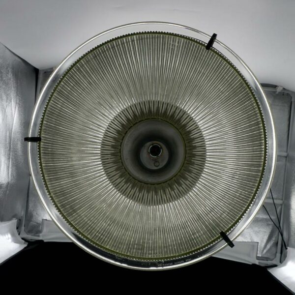 vintage glass holophane