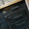 drawers wood and métal cabinet