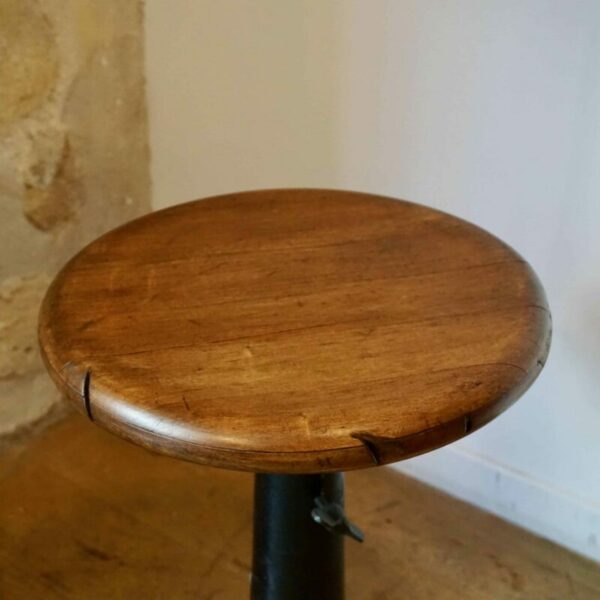 wood and metal singer stool