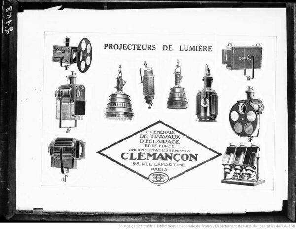 ancienne documentation Clemançon, éclairage scénique