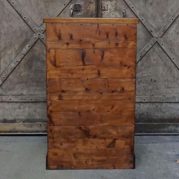 Vintage industrial cabinet in wood with drawers
