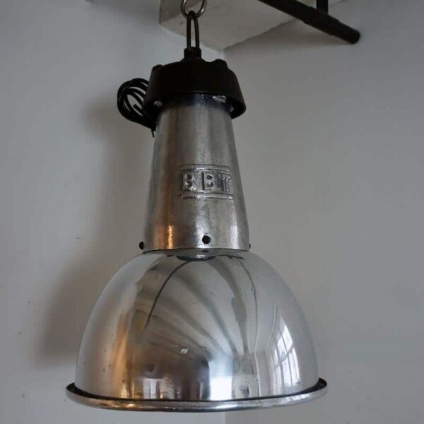 Lampe industrielle aluminium ancienne