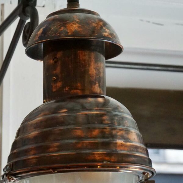 industrial vintage copper lamp