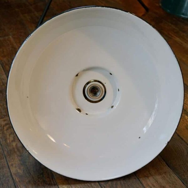 enamel pendant light, vintage