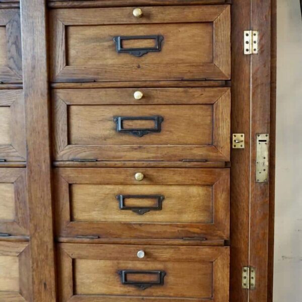 Vintage industrial wooden cabinet