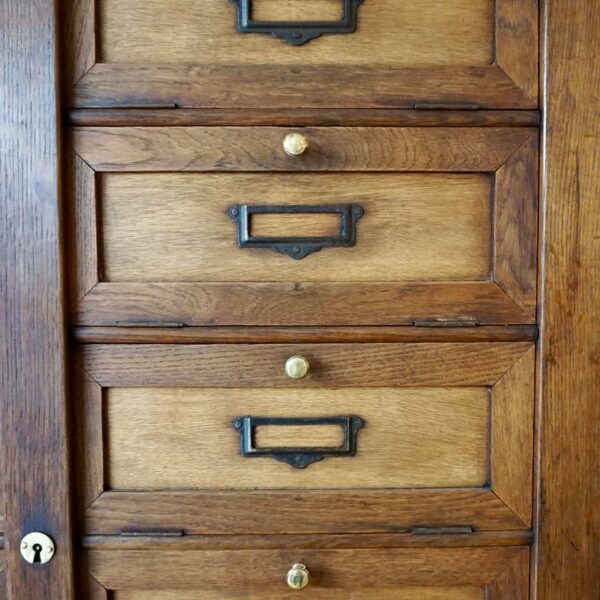 wooden flap cabinet with key
