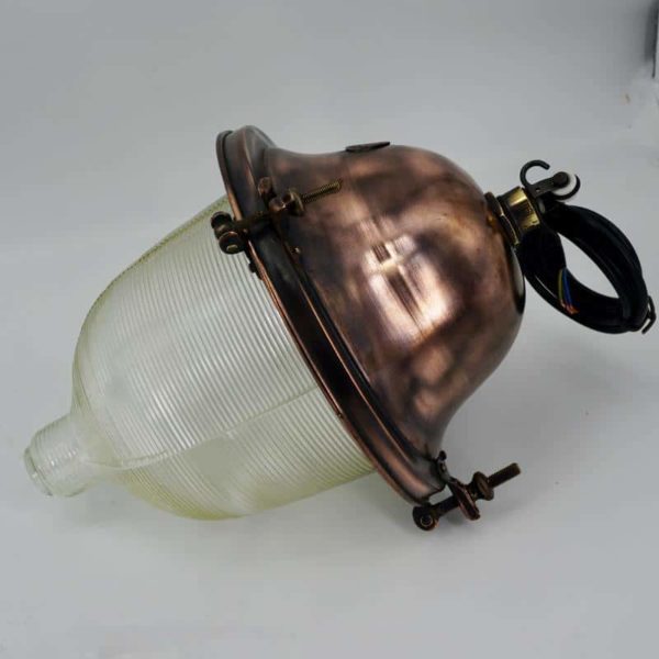 Lampe industrielle en cuivre