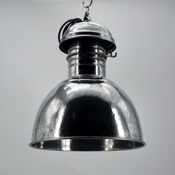 Vintage aluminum industrial lamp