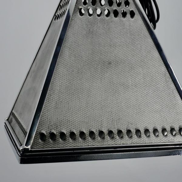 pyramid shaped aluminum lamp