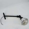 Industrial wall lamp on arm with glass