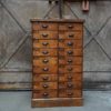 Meuble de métier à tiroirs, chêne et pin
