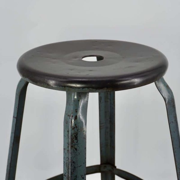 Tabouret industriel ancien de la marque nicolle, coloris d'origine