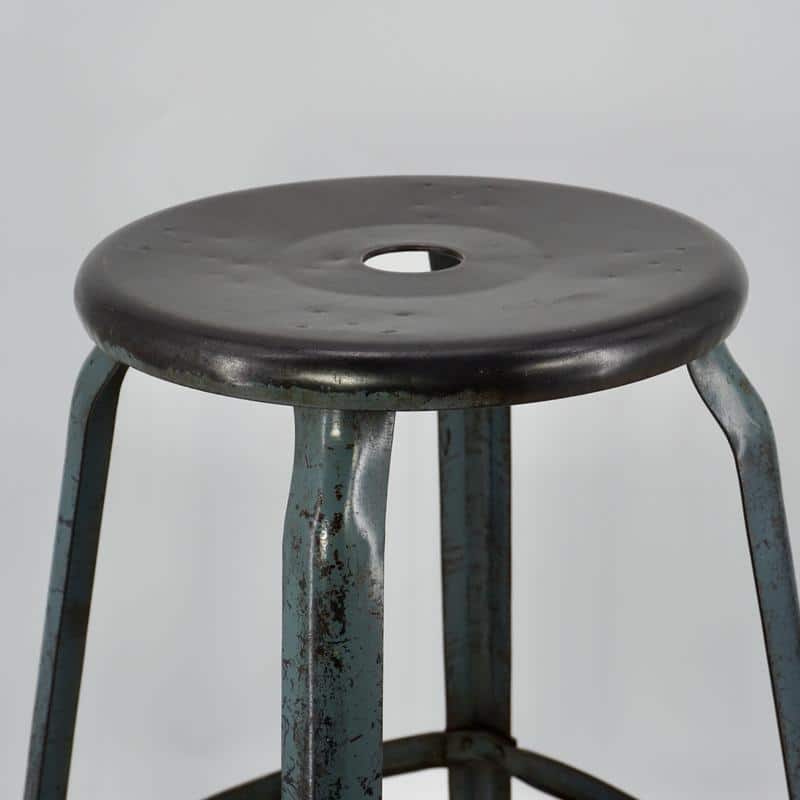 Tabouret industriel ancien de la marque nicolle, coloris d'origine