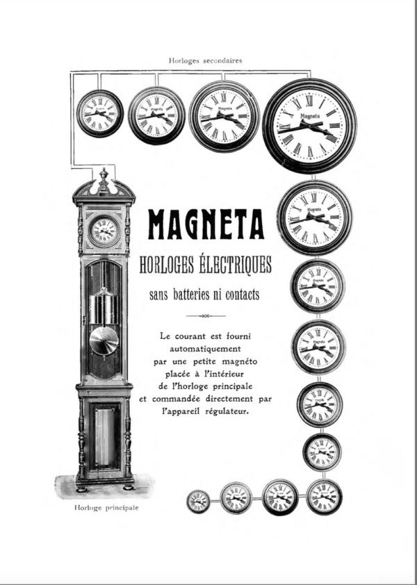 Horloge électrique magnéta