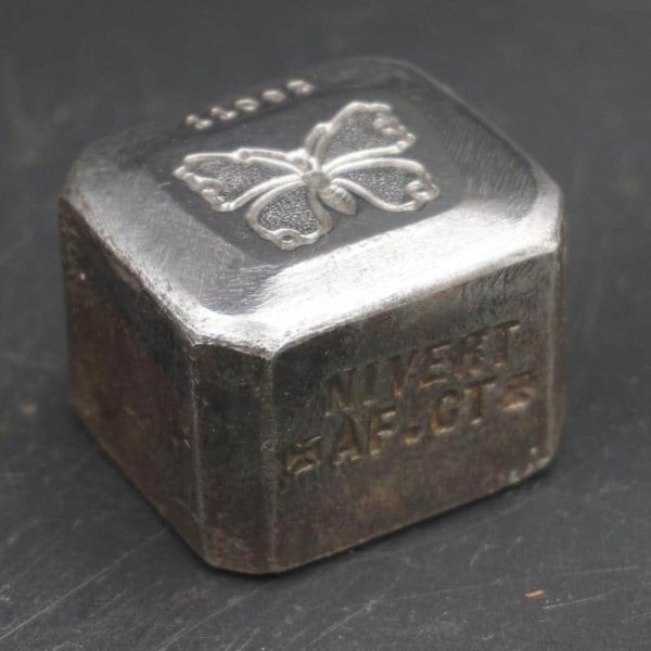 Butterfly paperweight in hardened steel
