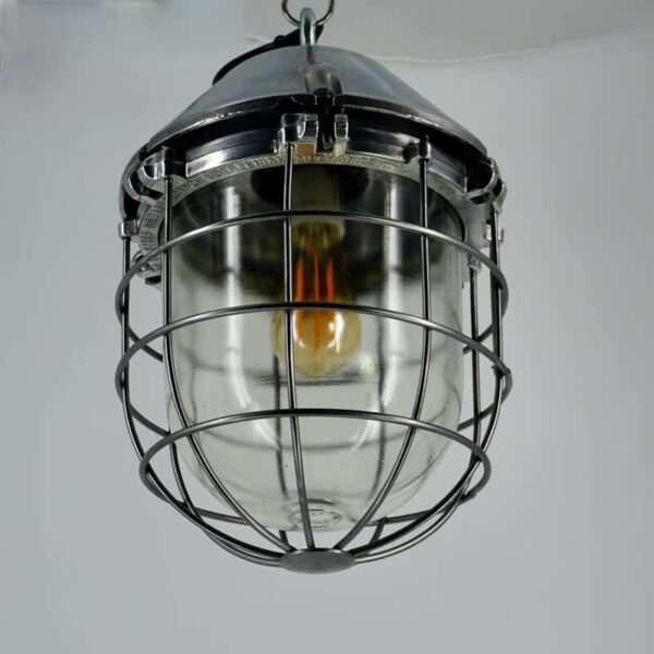 Vintage industrial aluminum lamp