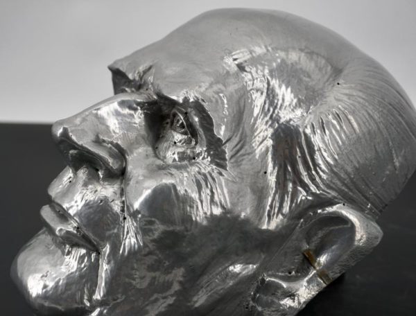 Moule de masque en résine et aluminium de François Mitterrand