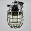 Lampe indus a suspendre en aluminium argenté