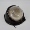 Old industrial wall light with ribbed glass