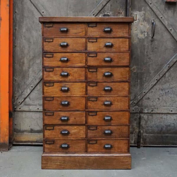 Vintage wooden drawers cabinet
