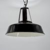 Old industrial lamp in enameled sheet metal
