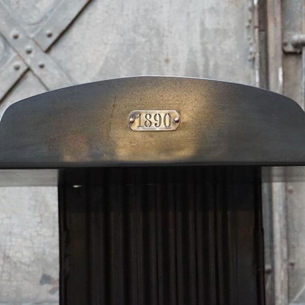 Old industrial metal shelf