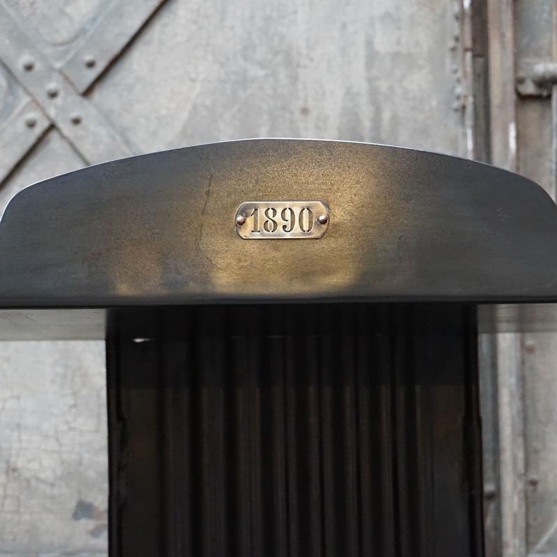 Old industrial metal shelf
