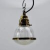 Rare suspension Holophane laiton et verre