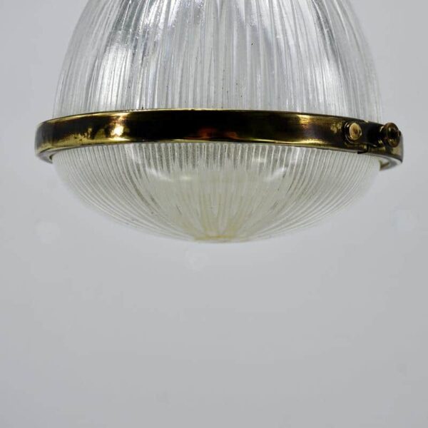 lampe vintage en laiton et verre