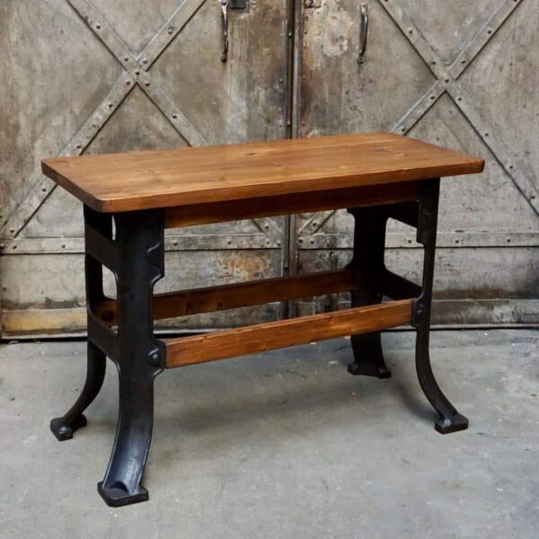 Desserte d'atelier en bois et métal