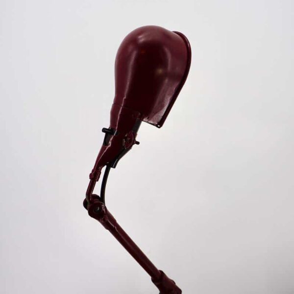 Vintage indus lamp with red patina