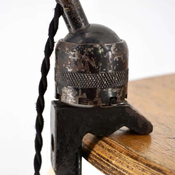 GRAS RAVEL vintage workshop lamp with vice