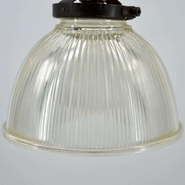 antique hanging lamp with glass HOLOPHANE