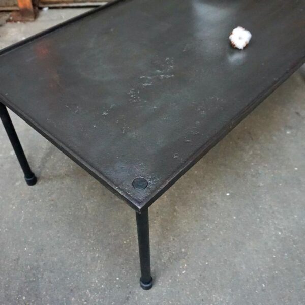 Vintage indus-style coffee table in metal