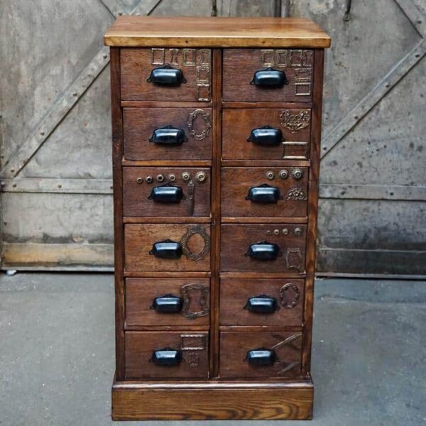 Antique wooden furniture with drawers