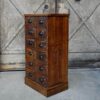 Antique drawer unit with metal handles
