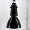 Très grande suspension émaillée noire