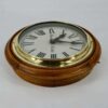 Antique brass and wood clock