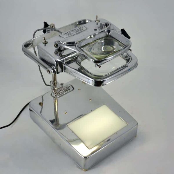 lampe loupe Gruber, avec table lumineuse et 2 loupes