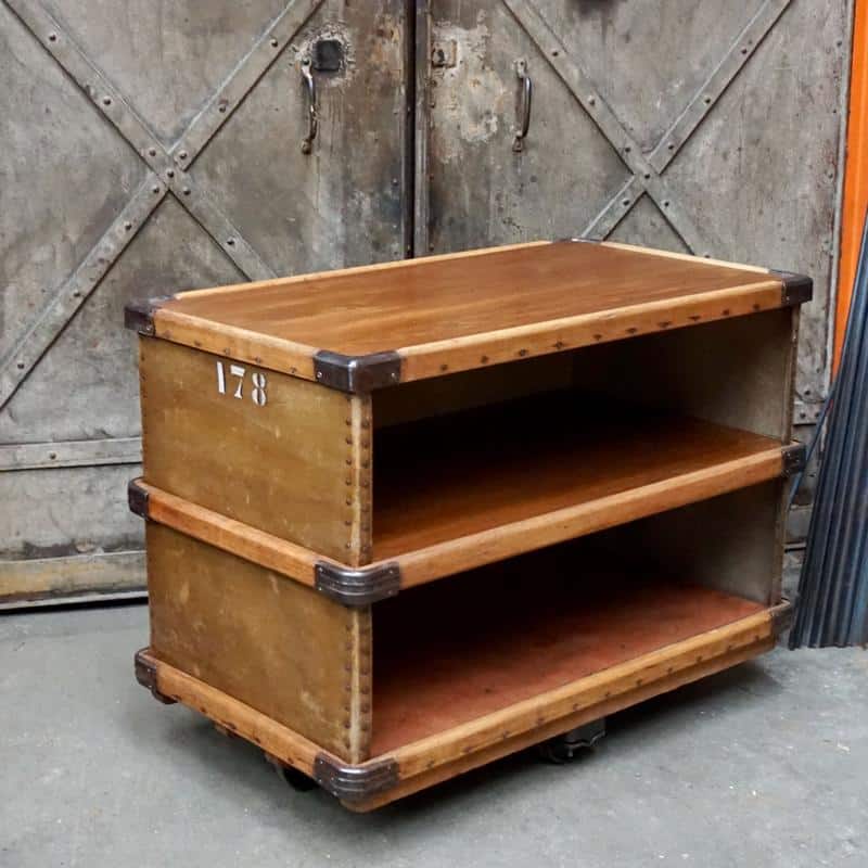 Vintage industrial Suroy Box with shelves