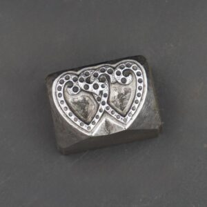 Broche double coeur ancienne