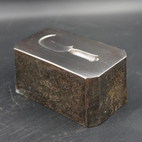 Antique die in tempered steel