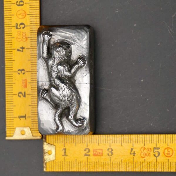 Monkey engraved in steel, jewellery die