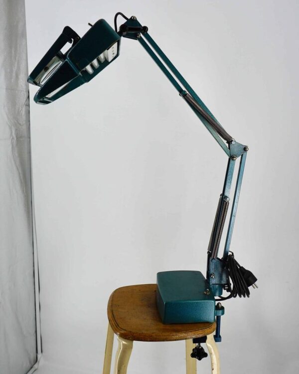 Gruber industrial lamp with double magnifying glass