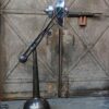 Aluminium and steel floor lamp