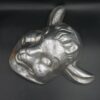 Tête d'agneau en fonte d'aluminium, ancien moule de masque maison César