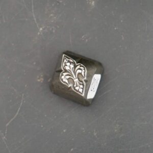 Fleurs de lys gravée dans de l'acier