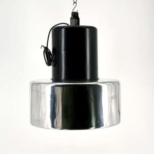 Grande lampe Holophane, aluminium et verre