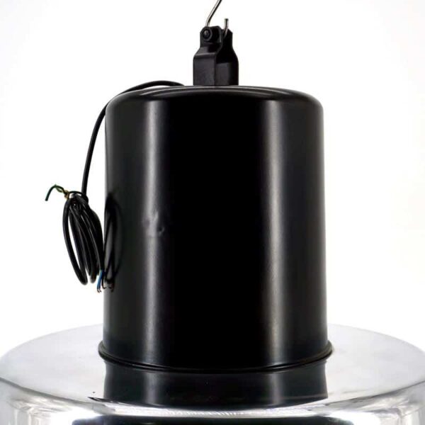 Large Holophane lamp, aluminum and glass